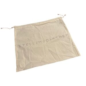 Stella McCartney 100% Organic Cotton Dot Logo Drawstring Dust Bag Cream 18.5x15